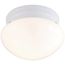 2 Light 10" Flush Mount Medium White Mushroom White Finish (Pack of 2)