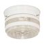1 Light 6" Flush Mount Small Crystal / White Drum White Finish