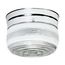 1 Light 6" Flush Mount Small Crystal / White Drum Polished Chrome Finish