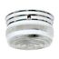 2 Light 8" Flush Mount Medium Crystal / White Drum Polished Chrome Finish (Pack of 2)