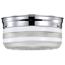 2 Light 10" Flush Mount Large Crystal / White Drum Polished Chrome Finish (Pack of 2)