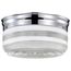 2 Light 10" Flush Mount Large Crystal / White Drum Polished Chrome Finish (Pack of 2)
