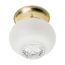 1 Light 6" Ceiling Fixture Clear Bottom Squat Ball Polished Brass Finish (Pack of 2)