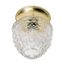 1 Light 6" Ceiling Fixture Clear Pineapple Glass Polished Brass Finish (Pack of 2)