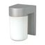 1 Light 8" Utility Wall Mount w/ White Glass Cylinder Satin Aluminum Finish (Pack of 3)