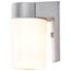 1 Light 8" Utility Wall Mount w/ White Glass Cylinder Satin Aluminum Finish (Pack of 3)