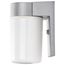 1 Light 8" Utility Wall Mount w/ White Glass Cylinder Satin Aluminum Finish (Pack of 3)