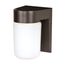 1 Light 8" Utility Wall Mount w/ White Glass Cylinder Bronzotic Finish