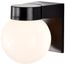 1 Light 8" Utility Wall Mount w/ White Glass Globe Bronzotic Finish