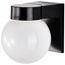 1 Light 8" Utility Wall Mount w/ White Glass Globe Bronzotic Finish