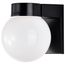 1 Light 8" Utility Wall Mount w/ White Glass Globe Bronzotic Finish