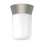 1 Light 8" Utility Ceiling Mount w/ White Glass Cylinder Satin Aluminum Finish