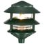 Pagoda Garden Fixture Small Hood 1 light 2 Tier Green Finish