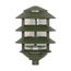 Pagoda Garden Fixture Small Hood 1 light 3 Tier Green Finish