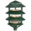 Pagoda Garden Fixture Small Hood 1 light 3 Tier Green Finish