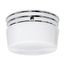 2 Light 8" Flush Mount Medium White Drum Polished Chrome Finish (Pack of 2)