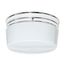 2 Light 10" Flush Mount Large White Drum Polished Chrome Finish