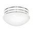 2 Light 10" Flush Mount Medium White Mushroom Polished Chrome Finish (Pack of 2)
