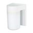 1 Light 8" Utility Wall Mount w/ White Glass Cylinder White Finish