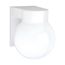 1 Light 8" Utility Wall Mount w/ White Glass Globe White Finish