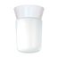 1 Light 8" Utility Ceiling Mount w/ White Glass Cylinder White Finish