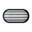 1 Light 10" Oval Cage Wall Fixture Polysynthetic Body & Lens Black Finish