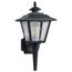 1 Light 17" Coach Lantern w/ Finial Beveled Acrylic Panels Black Finish
