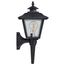 1 Light 17" Coach Lantern w/ Finial Beveled Acrylic Panels Black Finish