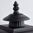 1 Light 17" Coach Lantern w/ Finial Beveled Acrylic Panels Black Finish