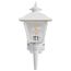 1 Light 17" Coach Lantern w/ Finial Beveled Acrylic Panels White Finish