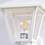 1 Light 17" Coach Lantern w/ Finial Beveled Acrylic Panels White Finish