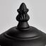 1 Light 13" Coach Post Top Lantern w/ Finial Beveled Acrylic Panels Black Finish