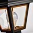1 Light 13" Coach Post Top Lantern w/ Finial Beveled Acrylic Panels Black Finish