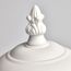 1 Light 13" Coach Post Top Lantern w/ Finial Beveled Acrylic Panels White Finish
