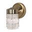 1 Light 6" Wall Mason Jar w/ Clear Glass Antique Brass Finish (Pack of 2)