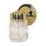 1 Light 6" Mason Jar w/ Clear Glass Polished Brass Finish (Pack of 3)