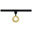 12 Watt LED Cinch Track Head 3000K Matte Black and Brushed Brass Finish