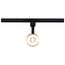 12 Watt LED Track Head Round 3000K Matte Black and Brushed Brass Finish