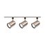 3 Light R30 Bullet Cylinder Track Kit 4 foot Track Brushed Nickel