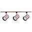 3 Light R30 Bullet Cylinder Track Kit 4 foot Track Brushed Nickel