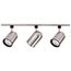 3 Light R30 Bullet Cylinder Track Kit 4 foot Track Brushed Nickel