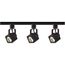 3 Light MR16 Square Track Kit 4 foot Track Line Voltage Black