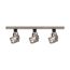 3 Light MR16 Square Track Kit 4 foot Track Line Voltage Brushed Nickel