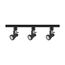 3 Light MR16 Gimbal Ring Track Kit 4 foot Track Line Voltage Black