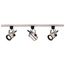 3 Light MR16 Round Back Track Kit 4 foot Track Line Voltage Brushed Nickel