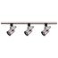 3 Light MR16 Round Back Track Kit 4 foot Track Line Voltage Brushed Nickel