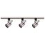3 Light MR16 Round Back Track Kit 4 foot Track Line Voltage Brushed Nickel