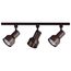 3 Light R30 Step Cylinder Track Kit 4 foot Track Russet Bronze