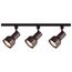 3 Light R30 Step Cylinder Track Kit 4 foot Track Russet Bronze