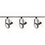 3 Light PAR30 Gimbal Ring Track Kit 4 foot Track Russet Bronze